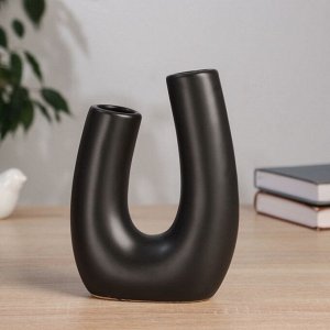 Ваза «Уэйн», d=4 см, 17.5x13 см, керамика, чёрная