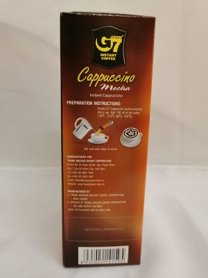Кофе растворимый G7 капучино МОККА 3в1,12*18г (TRUNG NGUYEN G7 Cappuccino MOCHA) Вьетнам