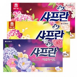 LG Салфетки кондиционер для сушки белья Saffron Aroma Fabric Softener Sheet Fresh Dream 30 шт