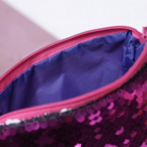 Детская сумка с пайетками, цвет розовый