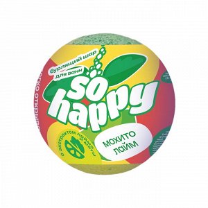 Laboratory Katrin 601143 Бурлящий шар для ванны "SOHappy" Мохито Лайм, 120г # §  NEW