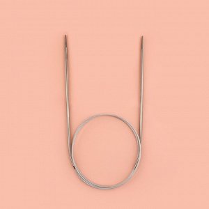 Спицы круговые, для вязания, с металлическим тросом, d = 3 мм, 14/80 см