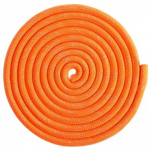 Скакалка для гимнастики утяжелённая с люрексом, 3 м, цвет оранжевый