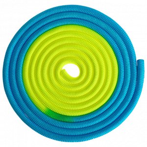 Скакалка гимнастическая утяжелённая, длина 3 м, цвет жёлтый/голубой