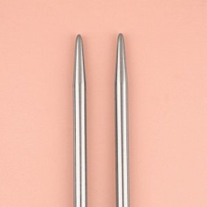 Спицы для вязания, прямые, d=4.5 мм, 35 см, 2 шт.