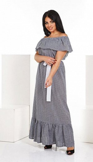 Длинное платье с воланами РД-1575