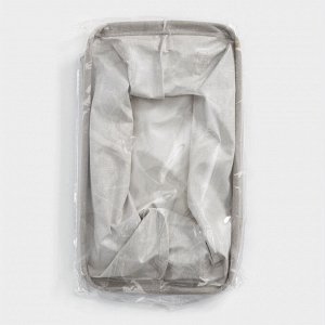 Корзина для мелочей Доляна «Мрамор», 23*16*12 см, серая