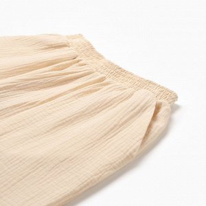 Комплект домашний женский (рубашка на запах, брюки) KAFTAN Basic, молочный