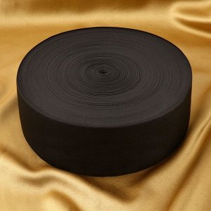 Резинка вязаная, 80 мм, 40±2 м, чёрная