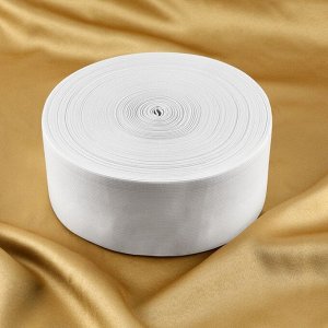 Резинка вязаная, 80 мм, 40±2 м, белая