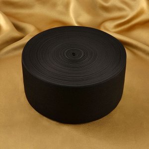 Резинка вязаная, 100 мм, 40±2 м, чёрная