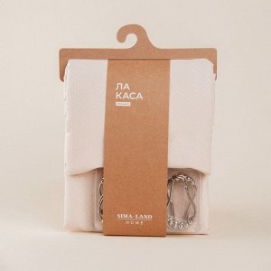 Штора для ванной «Ла Каса», с люверсами, 200x200 см, полиэстер, розовая