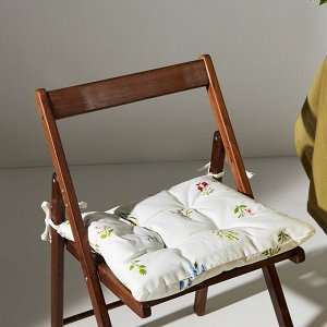 Сидушка на стул Этель «Цветочек», 42x42x7 см, саржа 190 г/м², 100% хлопок