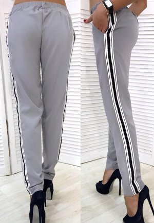 Модные женские брюки с лампасами НБ-1175