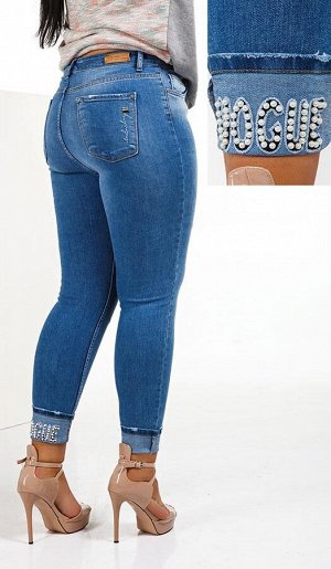 Женские джинсы с подворотом КД-3122
