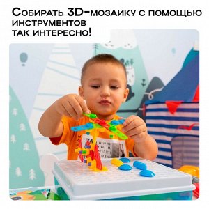 3D-мозаика «Ферма», с шуруповёртом, 6 картинок, 3+