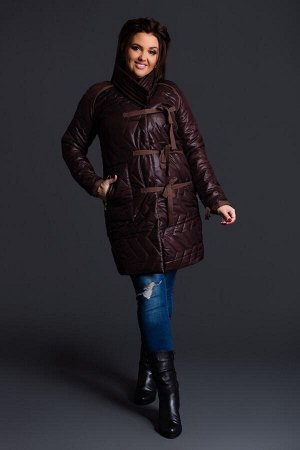 Осеннее стеганое пальто ЛК-1058
