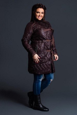 Осеннее стеганое пальто ЛК-1058