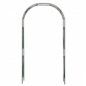 Арка садовая, 240x125x36.5 см, для вьющихся растений, металлическая, зелёная, «Волна»