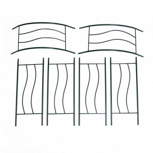 Арка садовая, 240x125x36.5 см, для вьющихся растений, металлическая, зелёная, «Волна»