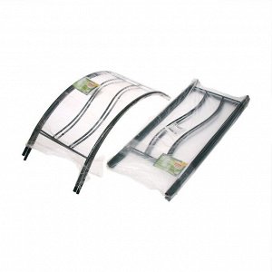 Арка садовая, 240x125x36.5 см, для вьющихся растений, металлическая, зелёная, «Волна»