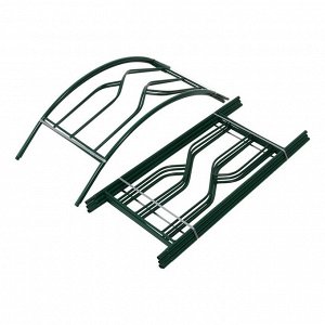 Арка садовая, 250x120x30 см, для вьющихся растений, металлическая, зелёная