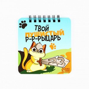 Подарочный набор, блокнот, 48 листов, мини ручка «23 февраля: С Днем Защитника Отечества»