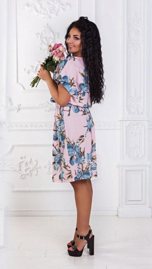 Летнее платье с цветочным принтом КД-1145