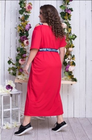 Платье женское с поясом МР-756