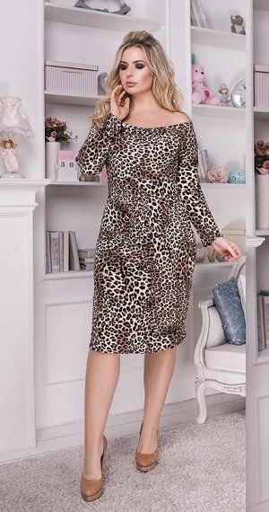 Платье с леопардовым принтом ВХ-6019