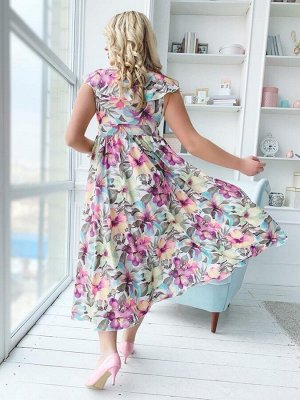 Легкое цветочное платье ЛС-1138-1