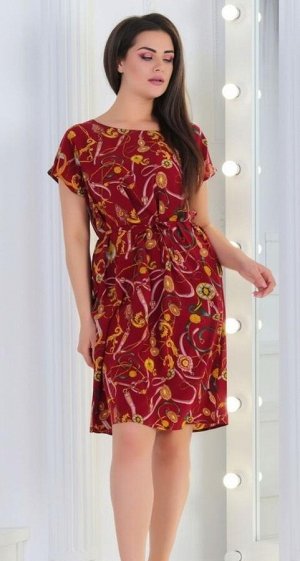 Платье с ярким принтом МВ-04017