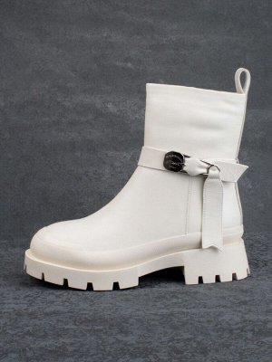 04-M3-L813 BEIGE Ботинки зимние женские (натуральная кожа, натуральный мех)