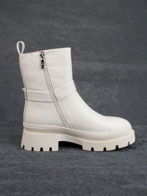 04-M3-L813 BEIGE Ботинки зимние женские (натуральная кожа, натуральный мех)