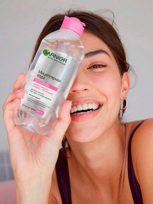 Мицеллярная вода Garnier, Ганьер очищающее средство для лица 3 в 1, для всех типов кожи, 400 мл