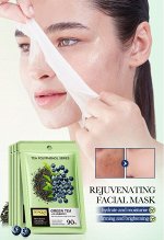 Увлажняющая тканевая маска с зеленого чая и черники Bioaqua