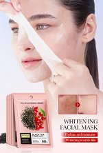 Отбеливающая тканевая маска с экстрактом черного чая и вишни Bioaqua