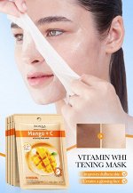 Матирующая тканевая маска для красивого тона кожи с экстрактом манго Bioaqua