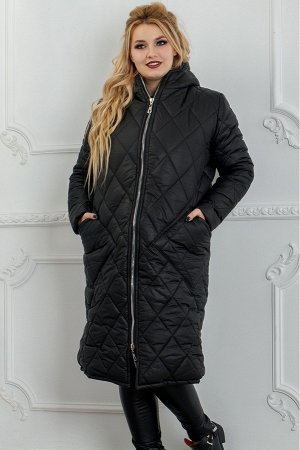 Зимнее стеганое пальто на синтепоне ДЛ-896