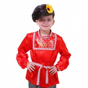 Русский народный костюм "Хохлома" для мальчика, р-р 64, рост 122 см