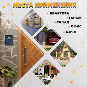 Сейф-ключница кодовая ТУНДРА LIGHT, цвет темно-синий
