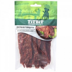 Titbit Лакомство для собак Джерки из говядины Меню от Шефа 70г