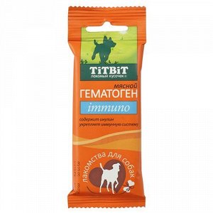 Titbit Лакомство для собак Гематоген мясной immuno 35гр