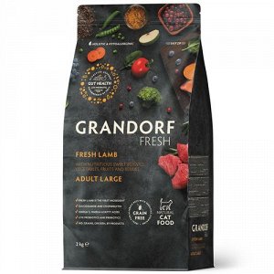Grandorf Fresh для кошек Large для крупных пород Ягненок Батат 2кг