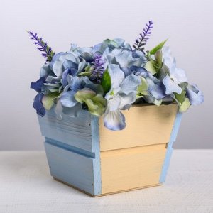 Кашпо флористическое трапеция, персиково-голубой, 13 ? 13 ? 10 см