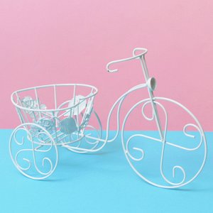 Подставка для цветов "Велосипед" корзинка-сердце (d-10см) 16*37*22,6 см