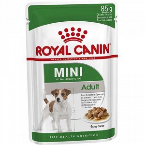 Royal Canin пауч 85г для собак Mini Adult с 10мес до 12лет Соус