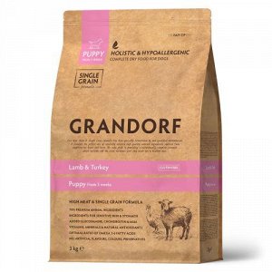Grandorf для  щенков Puppy с 3 недель Ягненок Индейка 3кг