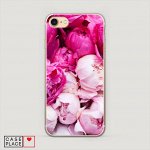 Силиконовый чехол Пионы розово-белые на iPhone 8
