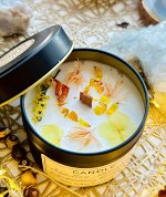 Свеча &quot;Сливки, апельсин, карамель, ваниль&quot; деревян. фитиль